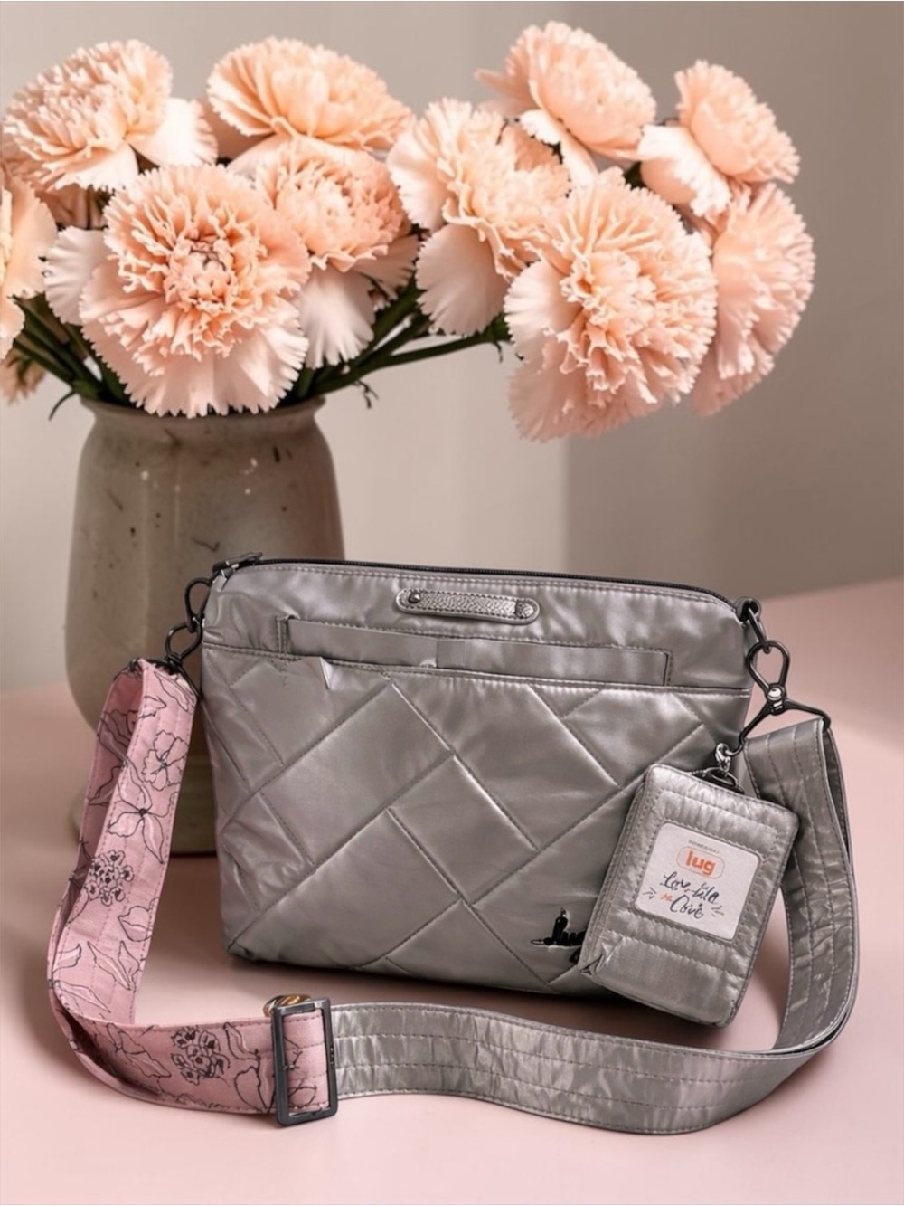 Lug Metallic Set | Crossbody Bag‎ with 2 Interchangeable Straps | New Card Case